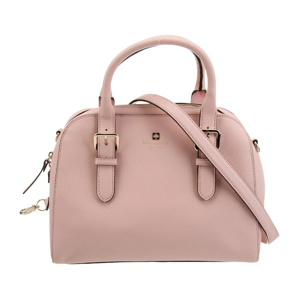 kate spade Pink Leather Dome Satchel with Removable Crossbody Strap